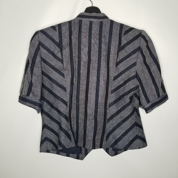 Doncaster Vintage Blue and Gold Button Jacket - Picture 3 of 4